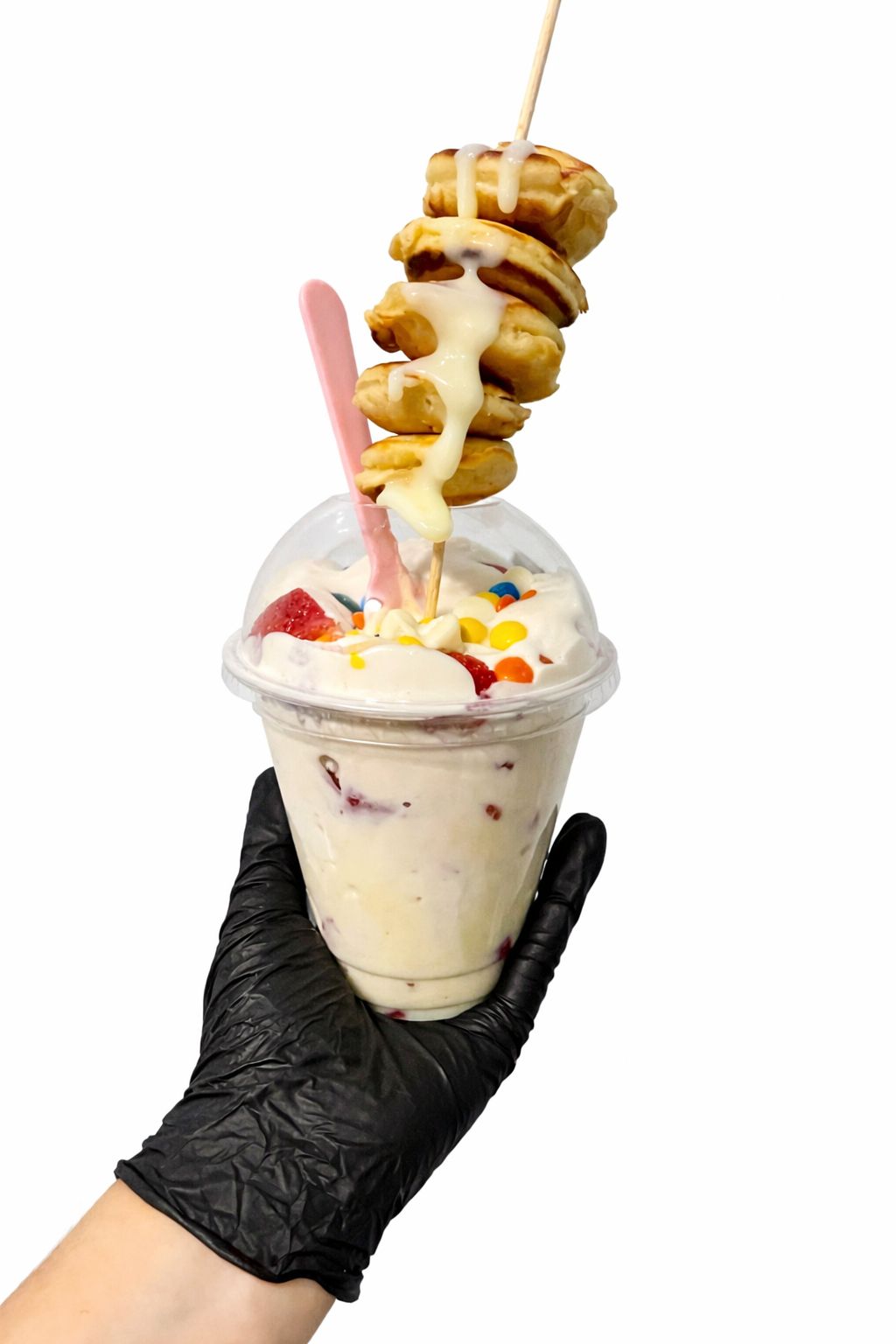 Fresas con Crema + Mini Pancakes